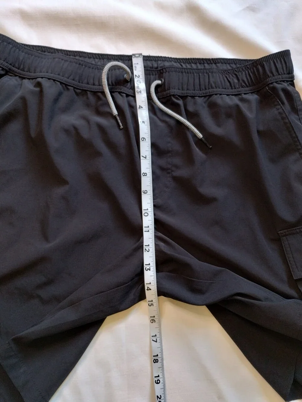 Men's Black Swim Shorts with Drawstring